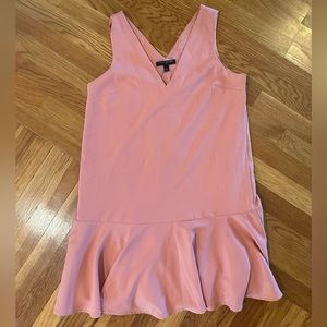 Coral drop waist dress